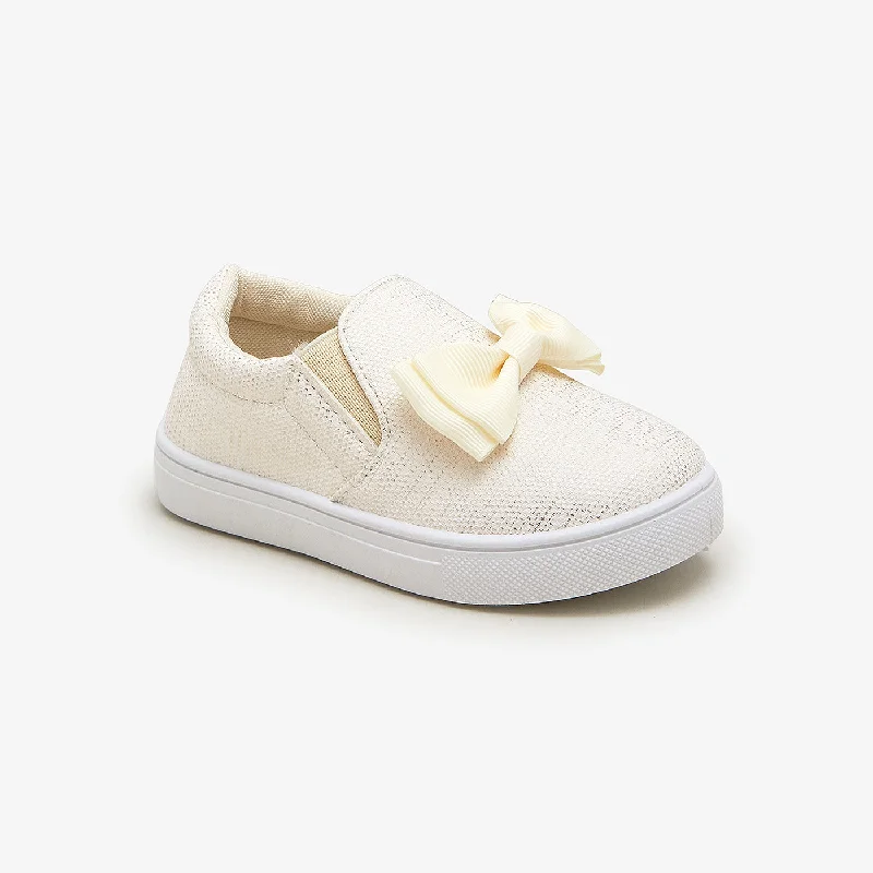 Girls Bow Slip On Shoes