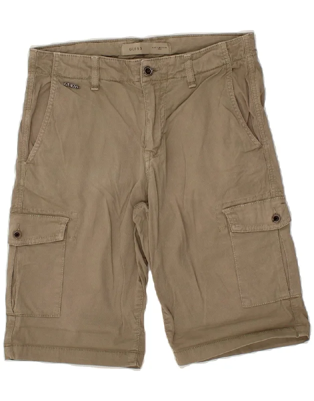 GUESS Mens Cargo Shorts W29 Small  Beige