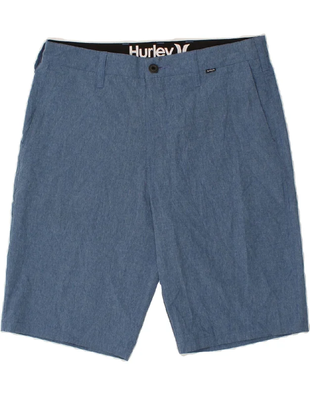 HURLEY Mens Chino Shorts W32 Medium  Blue Polyester