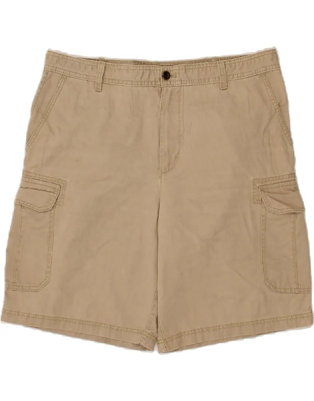 IZOD Mens Cargo Shorts W38 XL Beige Cotton