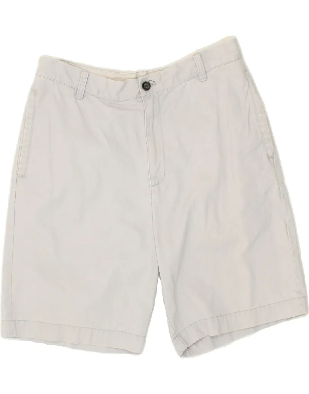 IZOD Mens Chino Shorts W34 Large  Off White Cotton