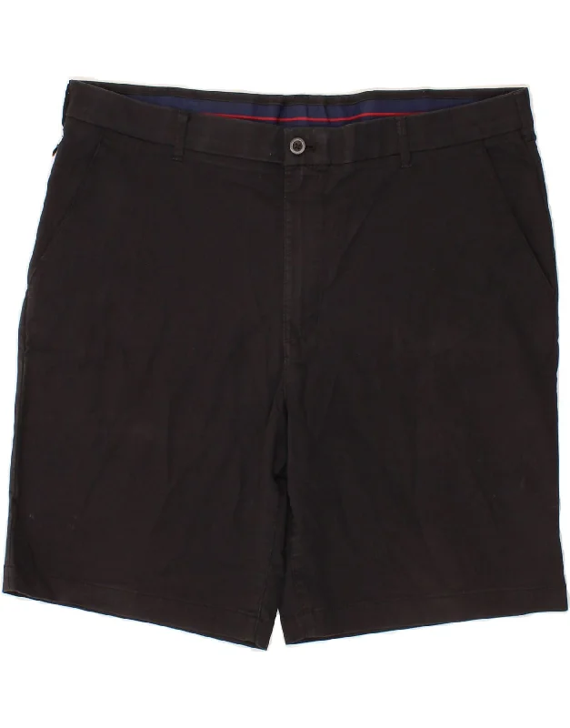 IZOD Mens Chino Shorts W38 XL Black Cotton