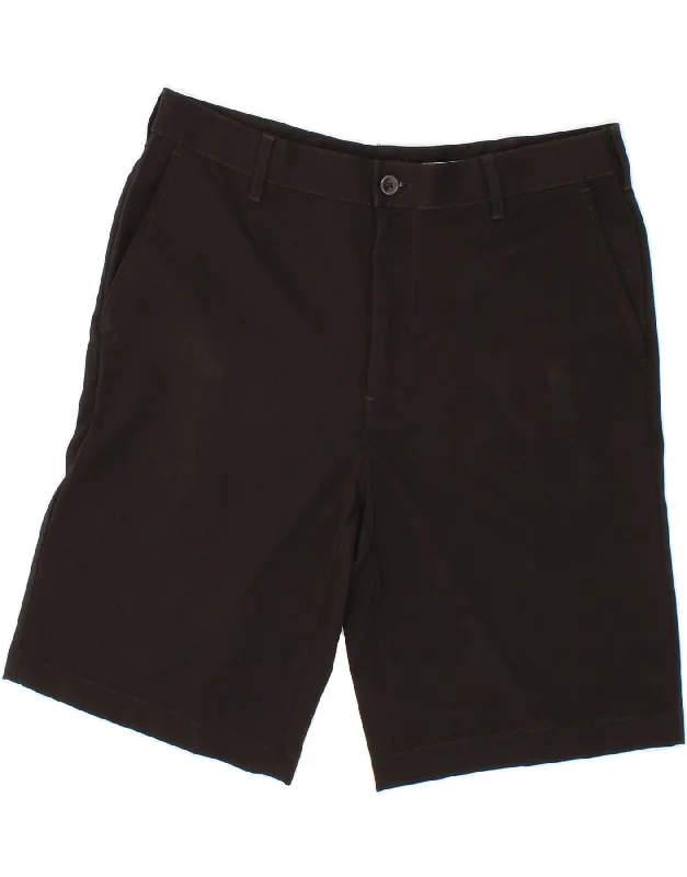 IZOD Mens Golf Chino Shorts  W34 Large Black Polyester