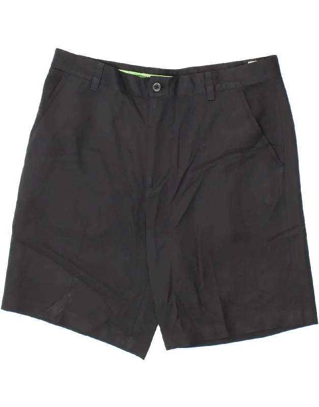 IZOD Mens Golf Chino Shorts W36 Large  Black Polyester