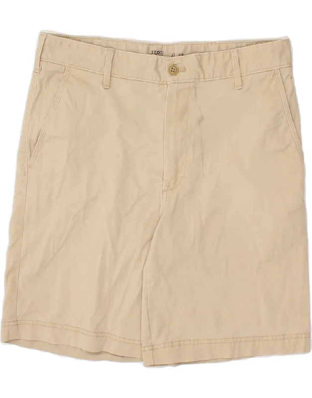 IZOD Mens Salt Water Chino Shorts W33 Large  Beige Cotton