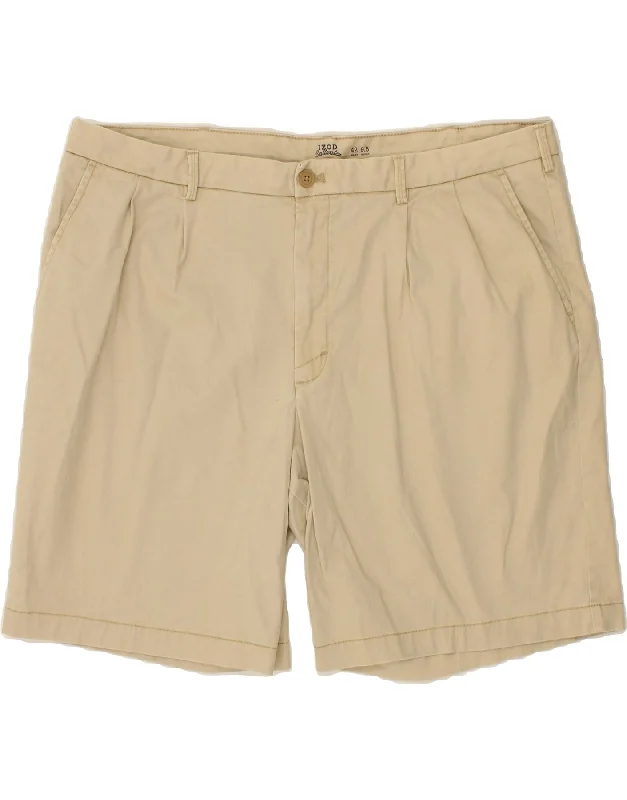 IZOD Mens Stretch Chino Shorts W42 2XL Beige Cotton