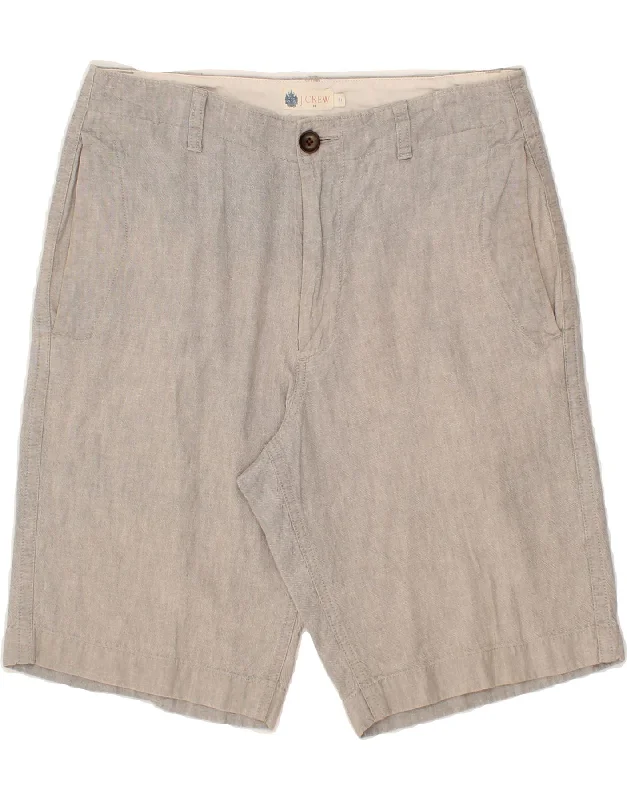 J. CREW Mens Chino Shorts W31 Medium Grey Linen