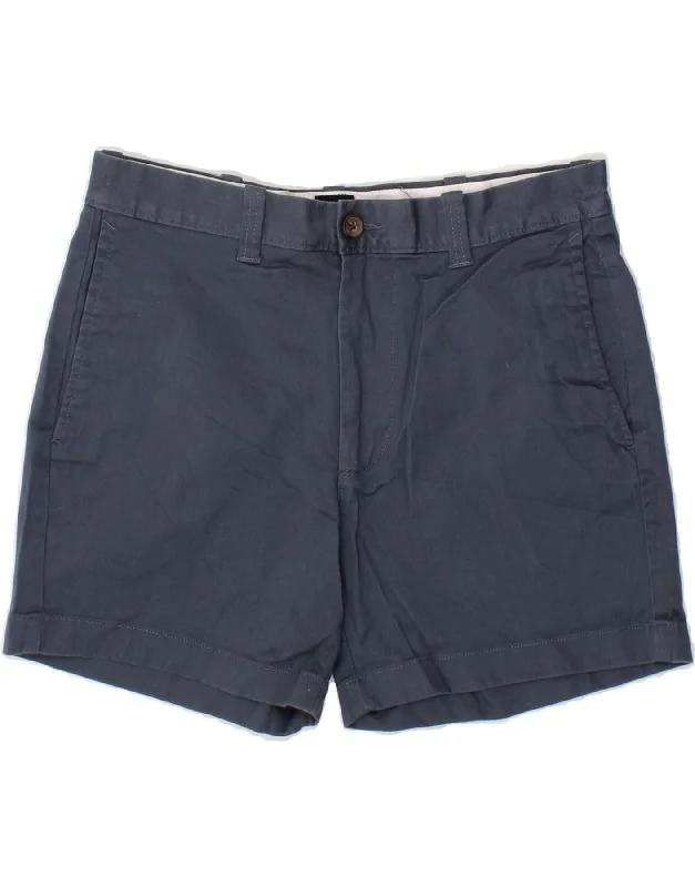 J. CREW Mens Chino Shorts W31 Medium  Navy Blue Cotton