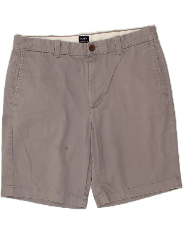 J. CREW Mens Chino Shorts W34 Large Grey Cotton