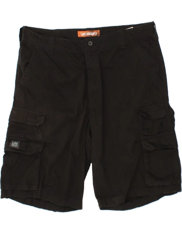 LEE Mens Cargo Shorts W38 XL Black Cotton