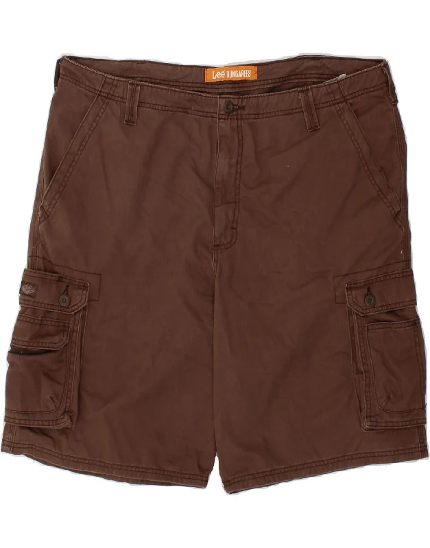 LEE Mens Cargo Shorts W40 XL Brown Cotton