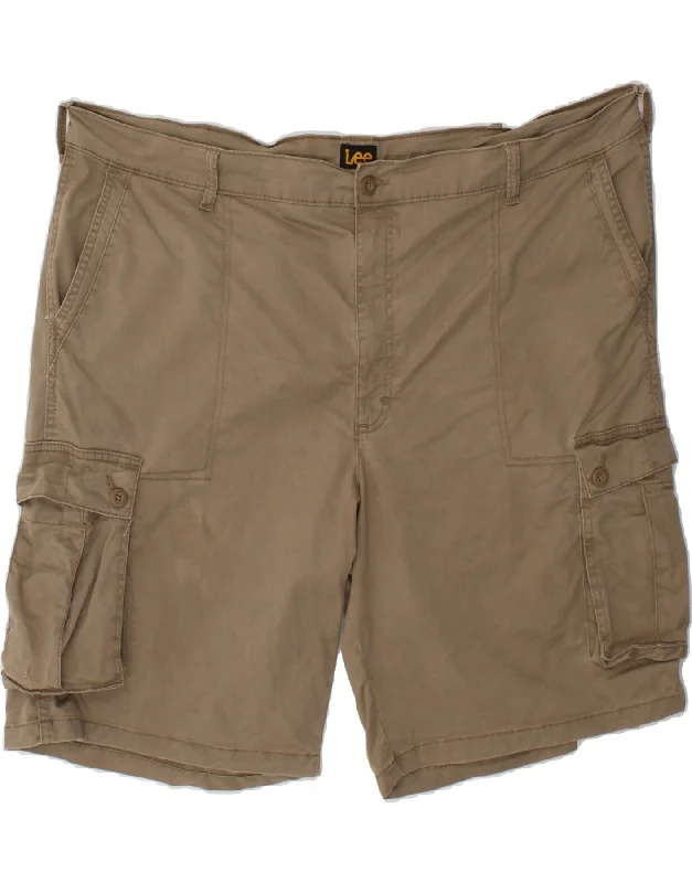 LEE Mens Cargo Shorts W46 3XL Beige Cotton