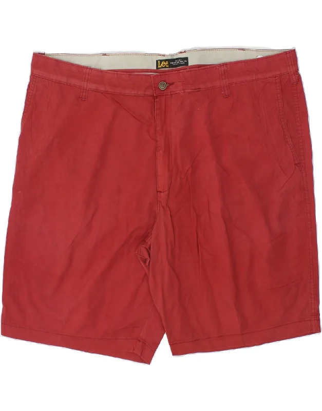 LEE Mens Chino Shorts W42 2XL Red Cotton