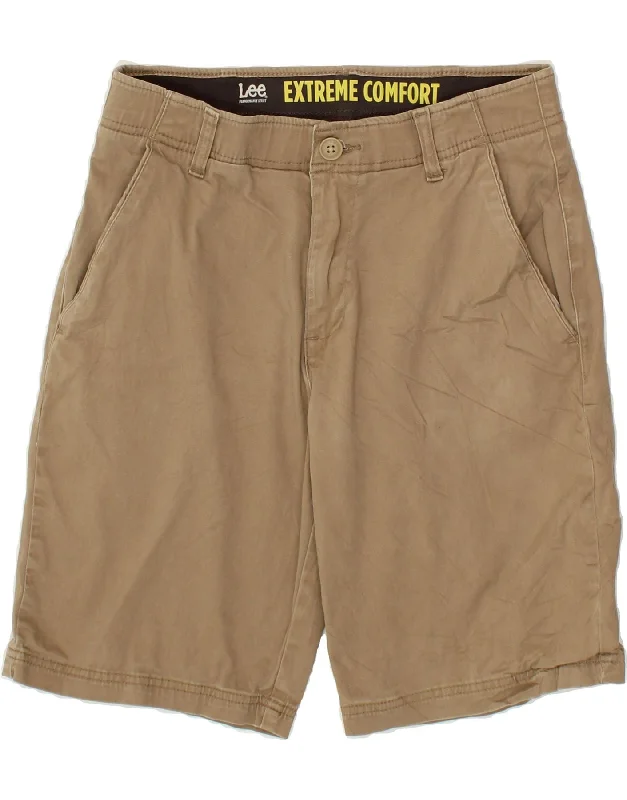 LEE Mens Extreme Comfort Chino Shorts W30 Medium Brown Cotton