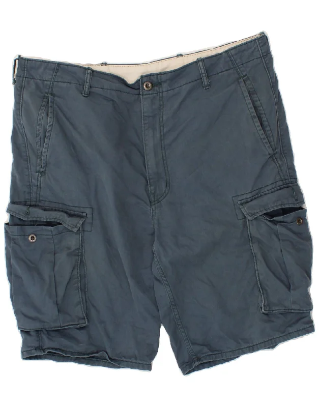 LEVI'S Mens Cargo Shorts W40 XL Navy Blue Cotton