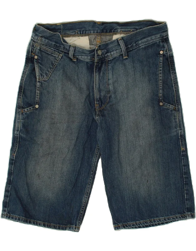 LEVI'S Mens Denim Shorts W34 Large Blue Cotton