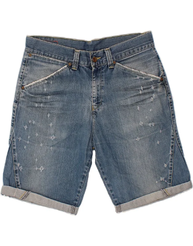 LEVI'S Mens Distressed Denim Shorts W34 Large  Blue