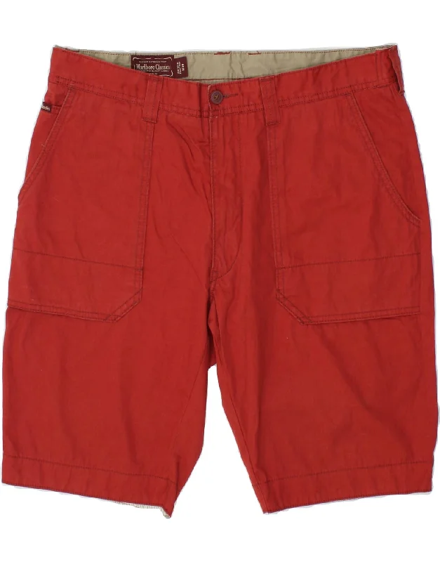 MARLBORO CLASSICS Mens Casual Shorts W38 XL Red Cotton