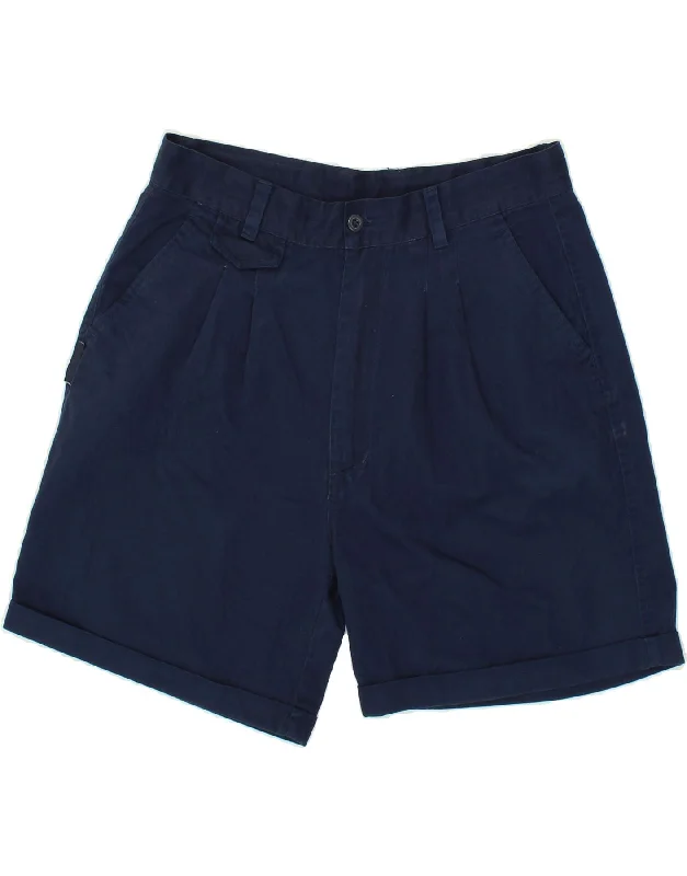 MASTER Mens Chino Shorts IT 48 Medium W31  Navy Blue Polyester