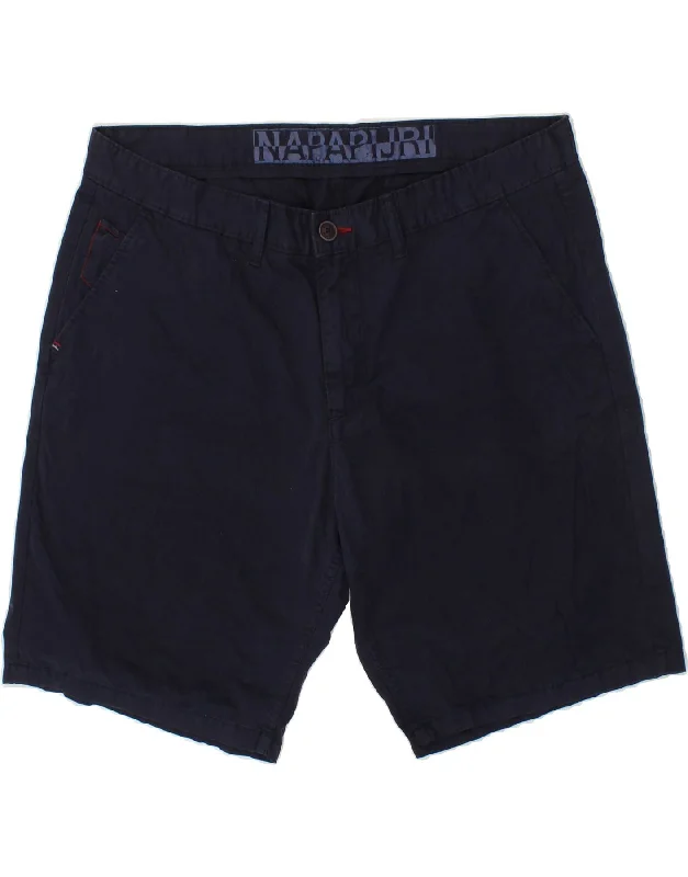 NAPAPIJRI Mens Chino Shorts W38 XL  Navy Blue Cotton