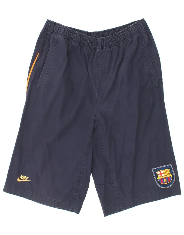 NIKE Mens Barcelona Casual Shorts Medium W32  Navy Blue Cotton