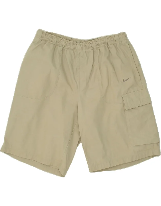 NIKE Mens Cargo Shorts Large W34 Grey Cotton Sports