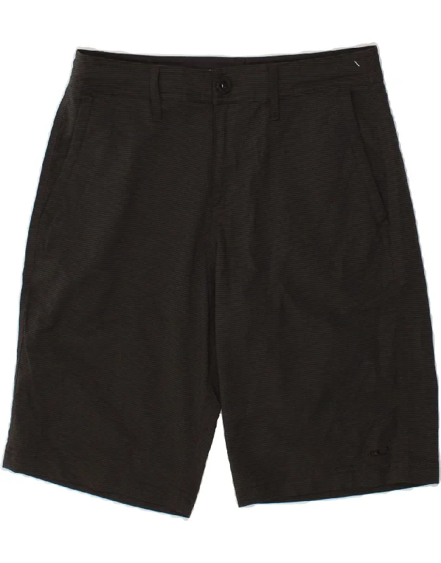 O'NEILL Mens Chino Shorts W30 Medium Black Striped Polyester