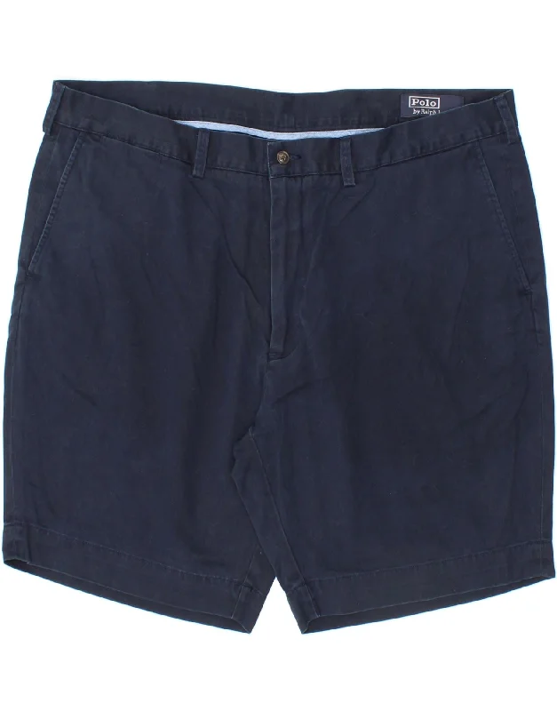 POLO RALPH LAUREN Mens Chino Shorts W42 2XL Navy Blue Cotton