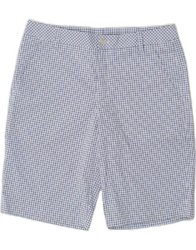 PUMA Mens Chino Shorts W34 Large Blue Check