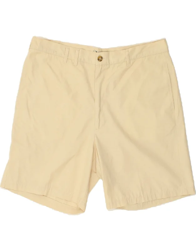 SERGIO TACCHINI Mens High Waist Chino Shorts IT 56 3XL W38 Beige Cotton