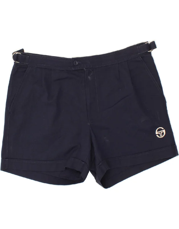 SERGIO TACCHINI Mens Pegged Chino Shorts W38 XL Navy Blue Polyester