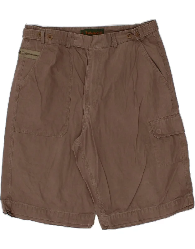 TIMBERLAND Mens Cargo Shorts W34 Large Brown Cotton