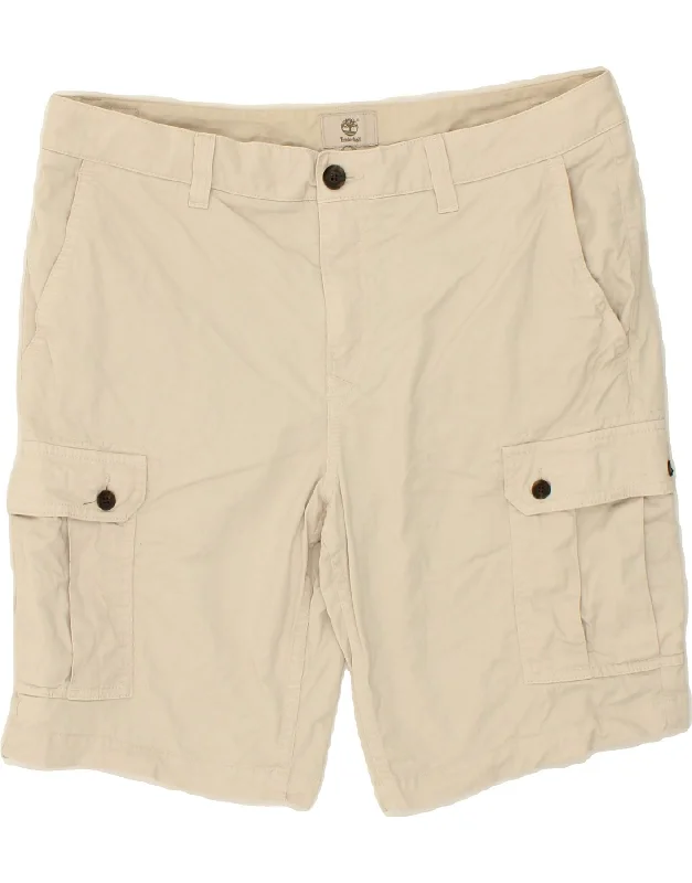 TIMBERLAND Mens Cargo Shorts W36 Large  Beige Cotton