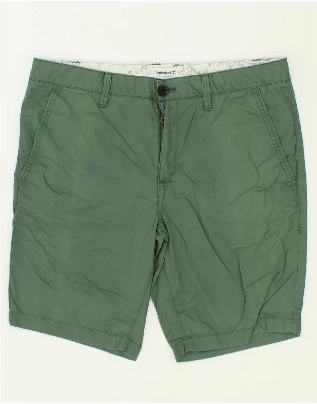 TIMBERLAND Mens Chino Shorts W35 Large  Green Cotton