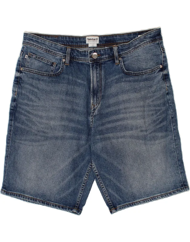 TIMBERLAND Mens Denim Shorts W38 XL Blue Cotton