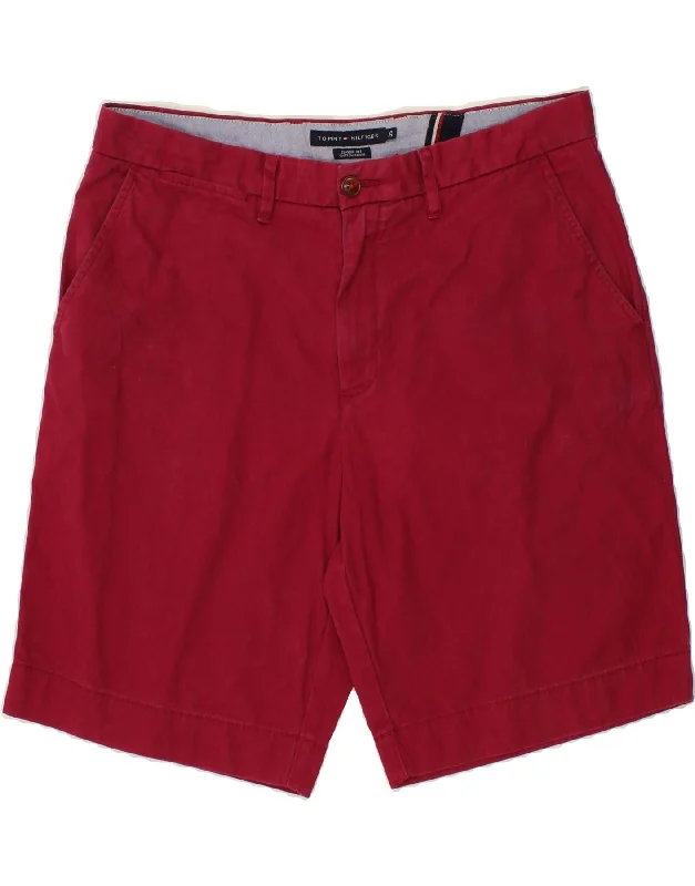 TOMMY HILFIGER Mens Classic Fit Chino Shorts W35 Large  Red Cotton