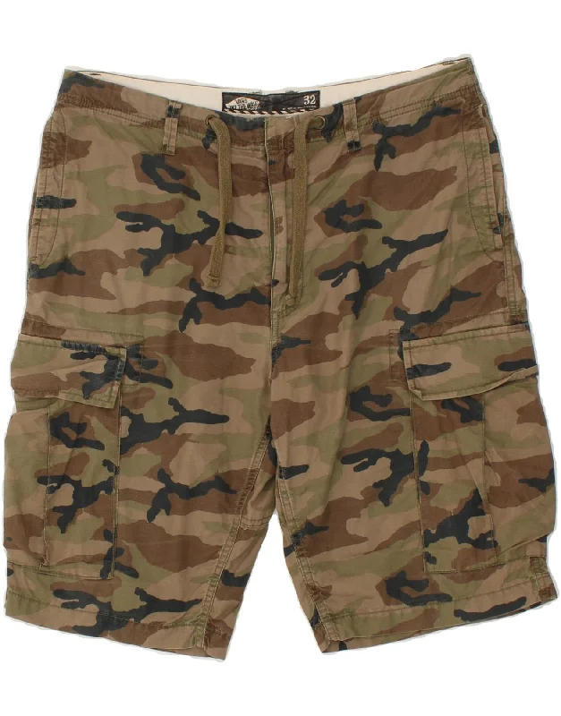 VANS Mens Cargo Shorts W32 Medium  Brown Camouflage Cotton