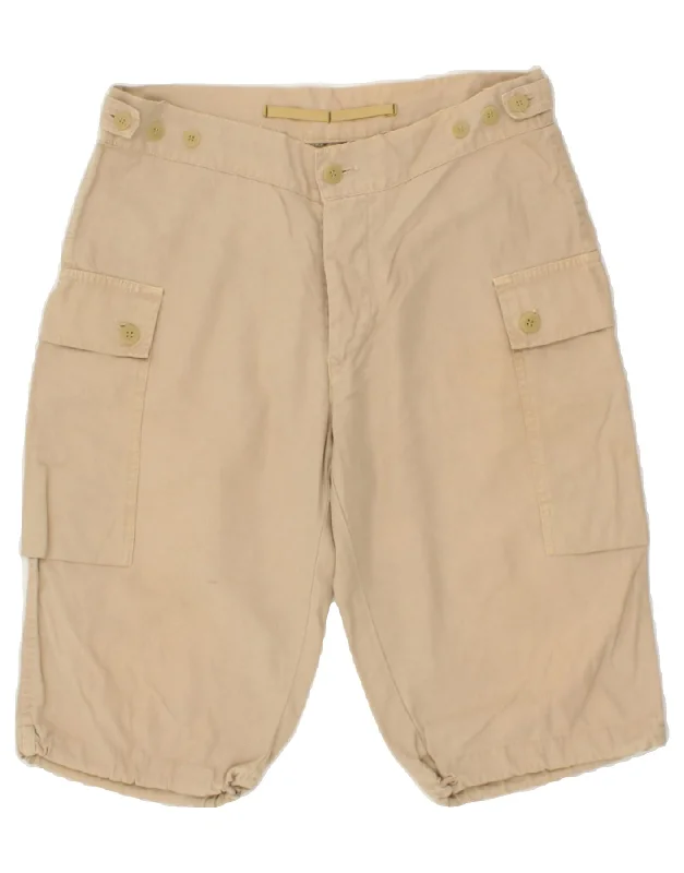 VINTAGE Mens Cargo Shorts IT 48 Medium W32  Beige Cotton