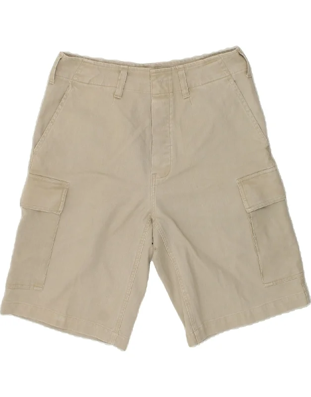 VINTAGE Mens Cargo Shorts Medium W32  Beige Cotton