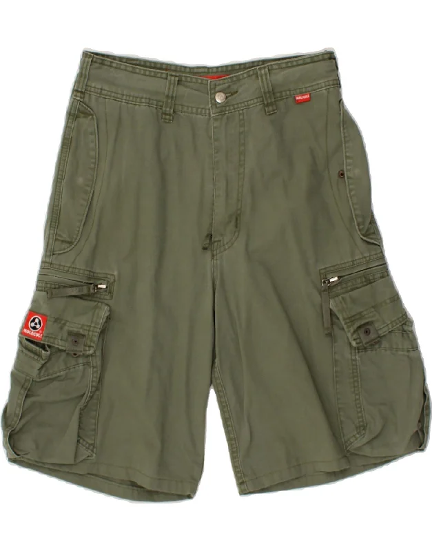 VINTAGE Mens Cargo Shorts W31 Medium  Khaki Cotton