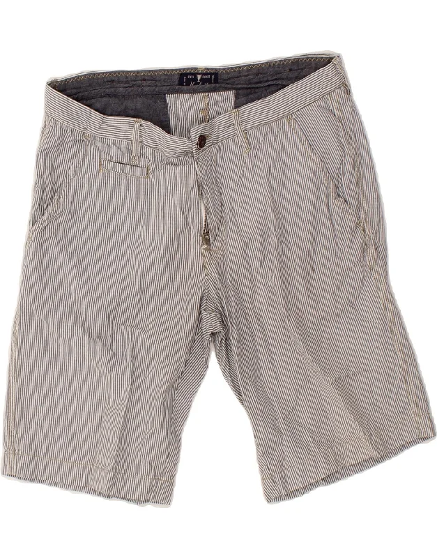 VINTAGE Mens Chino Shorts IT 52 XL W34  Grey Pinstripe