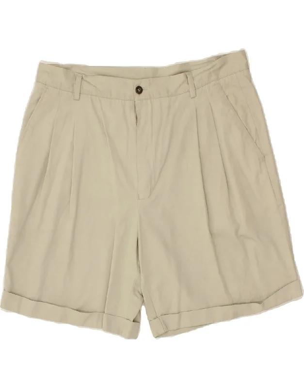 VINTAGE Mens Pegged Chino Shorts IT 52 XL W38 Beige Cotton