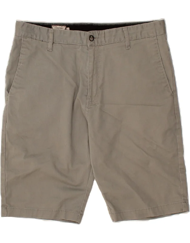 VOLCOM Mens Chino Shorts W34 Large Grey Cotton