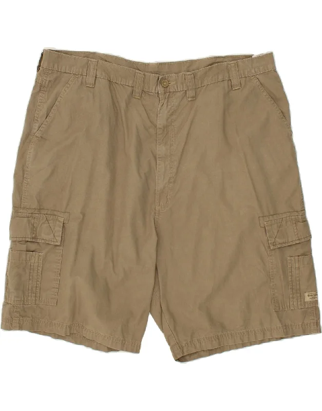 WRANGLER Mens Cargo Shorts W46 3XL Beige Cotton