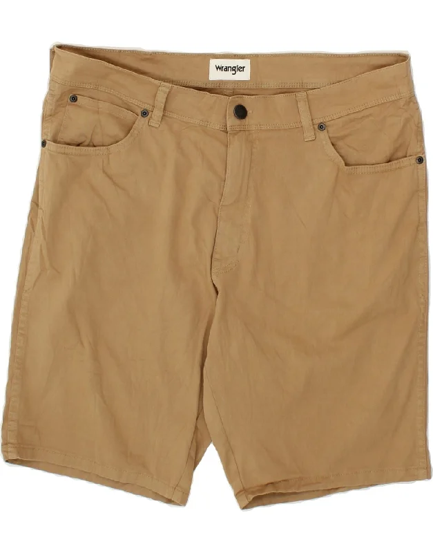 WRANGLER Mens Casual Shorts W34 Large Brown Cotton